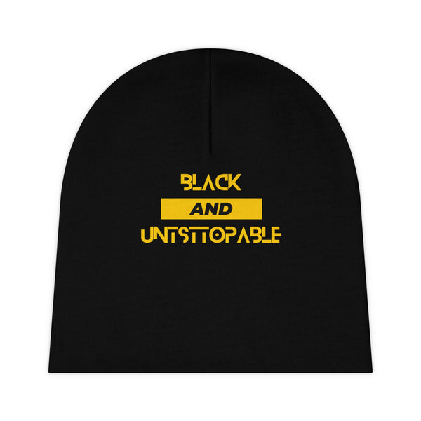 Black And Unstoppable Baby Beanie - Streettwear